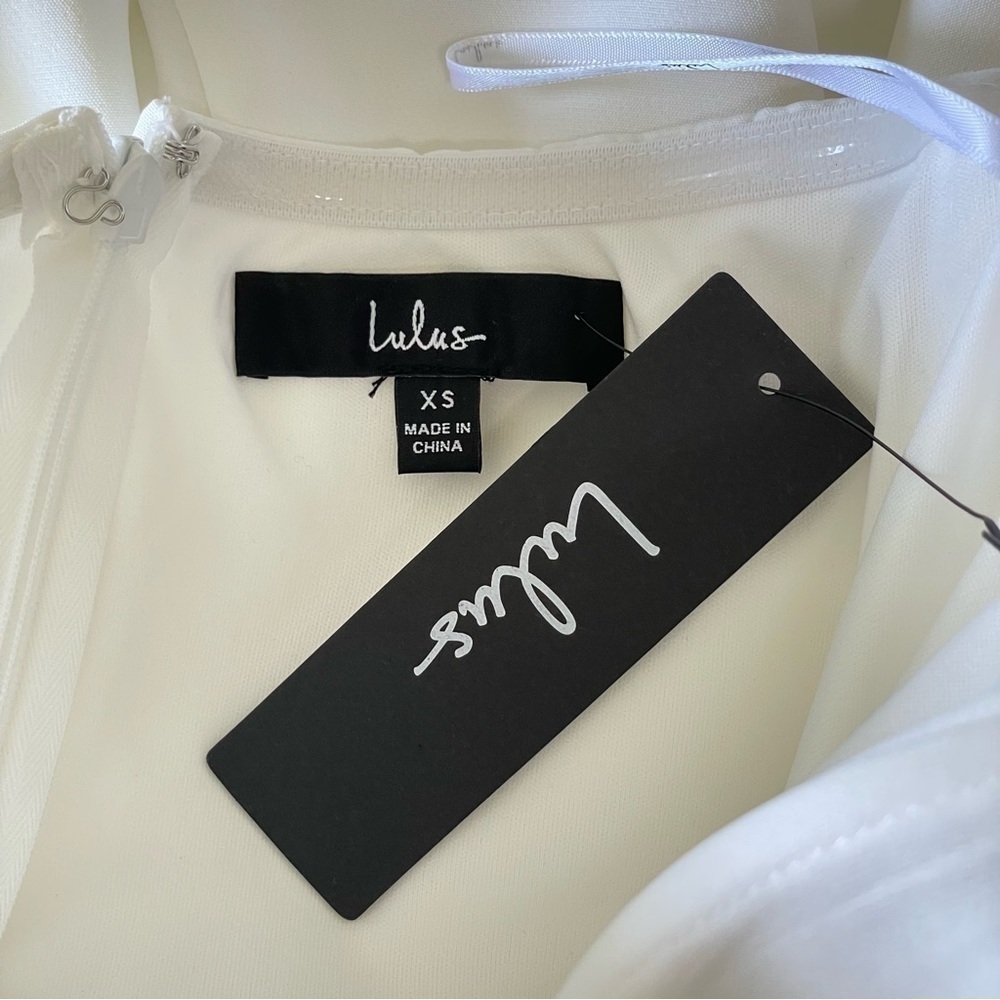 NWT Lulus Won A Heart Strapless Sweetheart Wide Leg Jumpsuit White XS - Picture 13 of 16